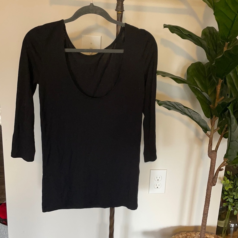 Scoop back shirt